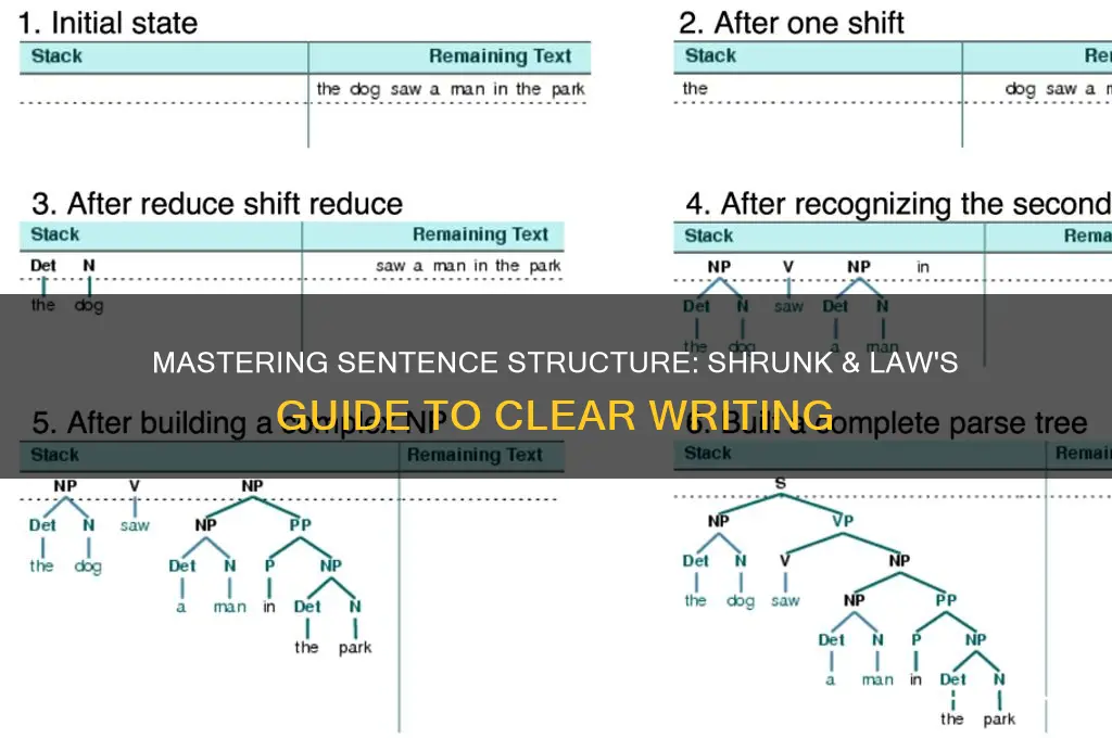 how to write proper sentences by shrunk and law