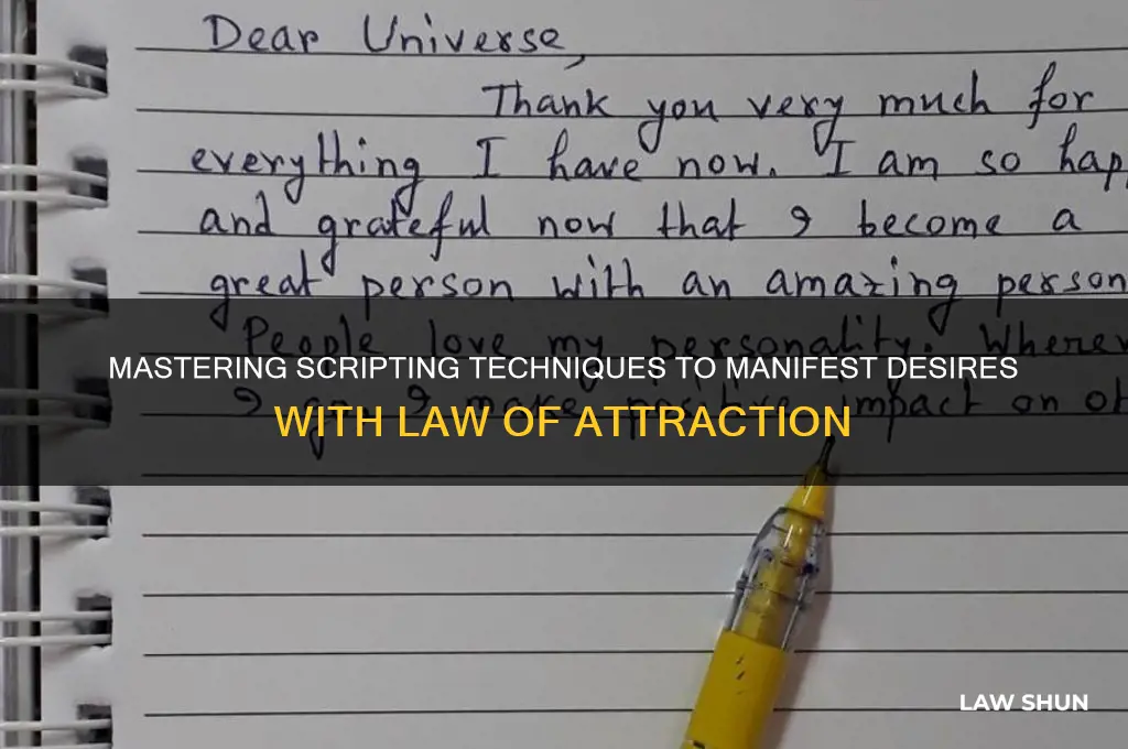 how to write scripting in law of attraction