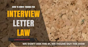 Mastering the Art of Writing a Law Interview Thank-You Letter