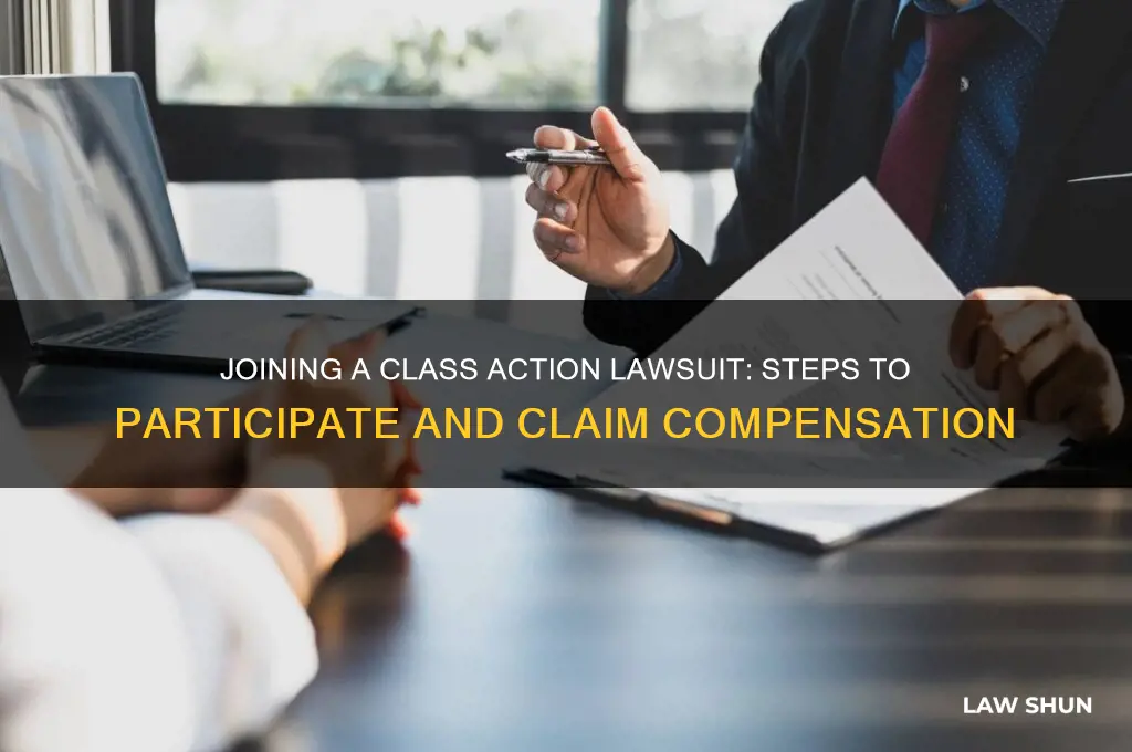 how toget part class action law suit