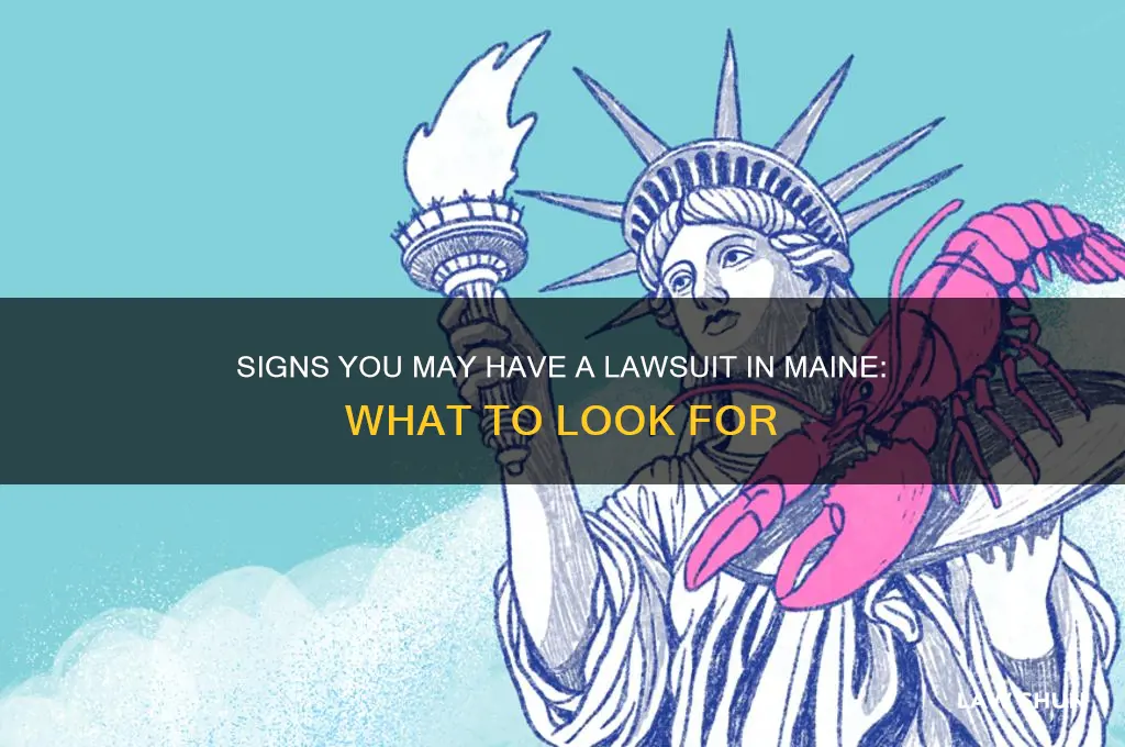 how u know if u have a law suit maine