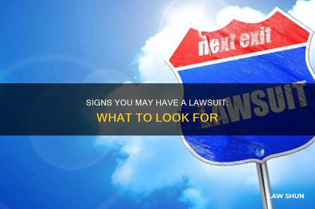 how u know if u have a law suit
