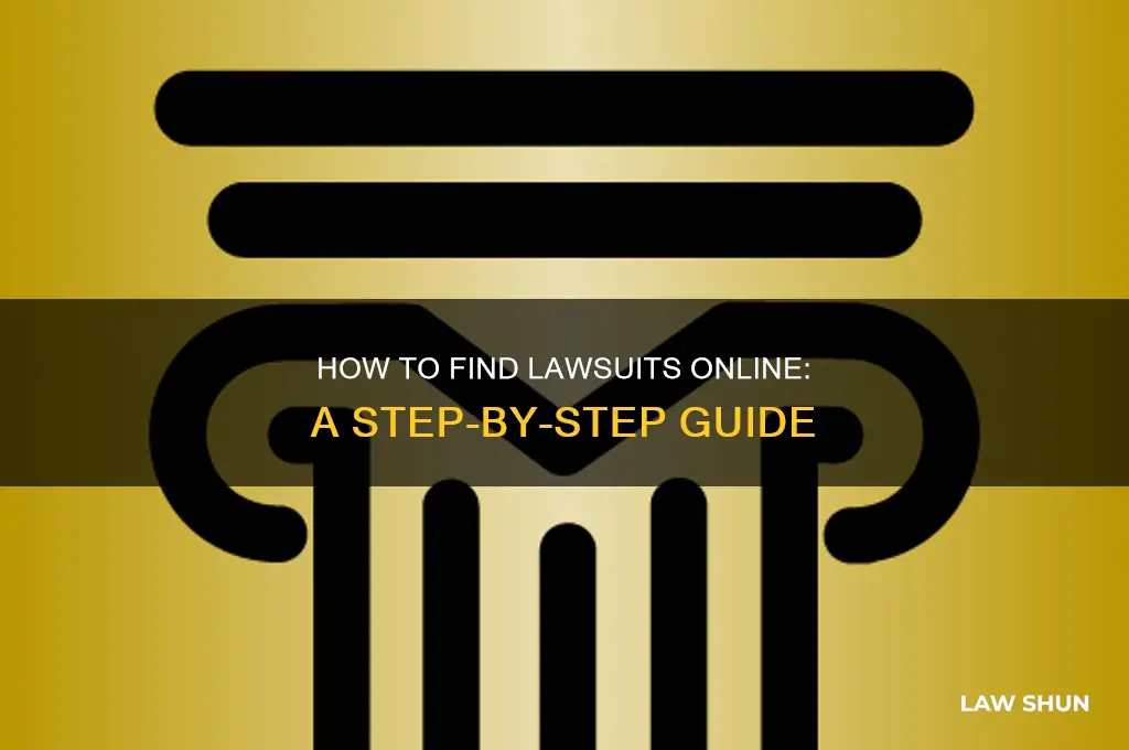 how would i find law suit on line