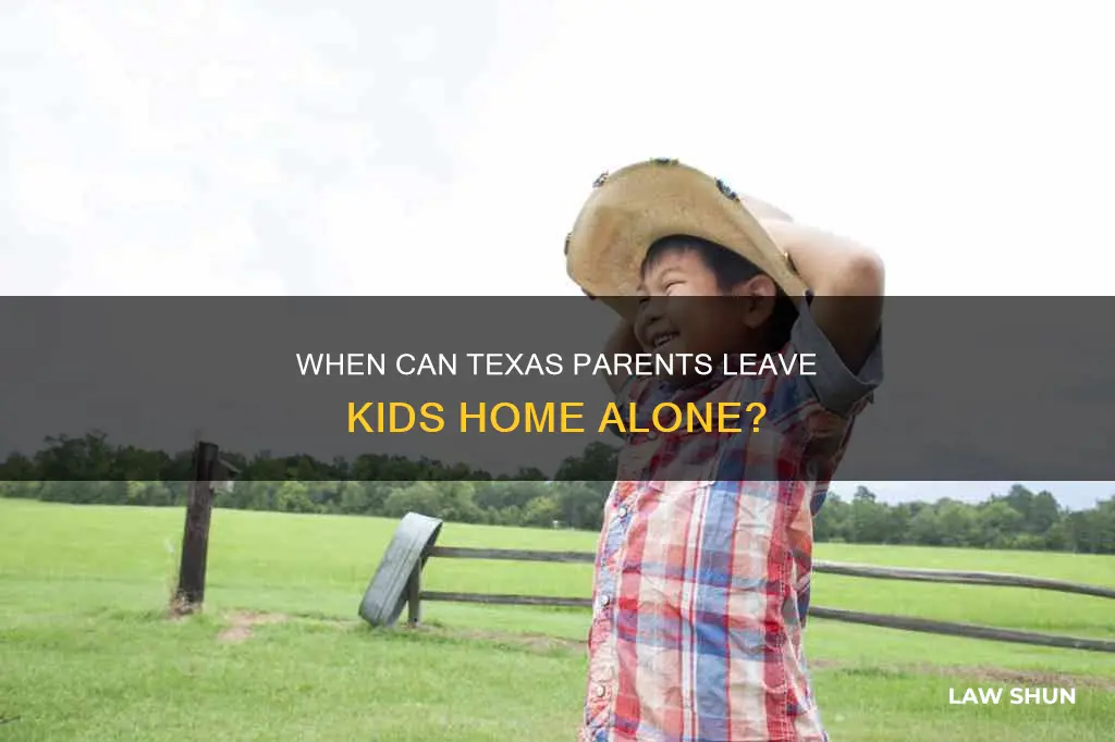 how young can child be left alone by law texas