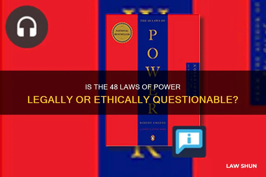 is 48 laws of power illegal