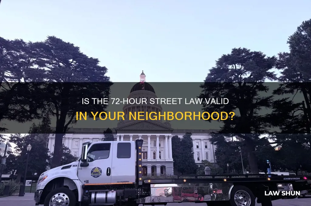 is 72bhour law on a street you live on alid