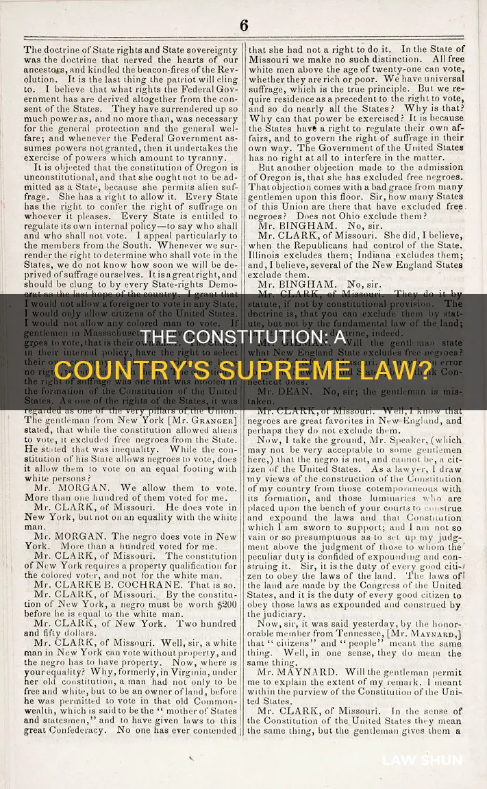 is a constitution the fundamental law of a country
