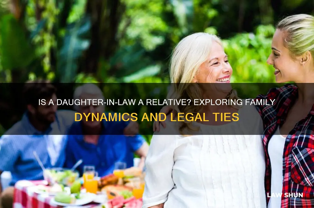 is a daughter in law a relative