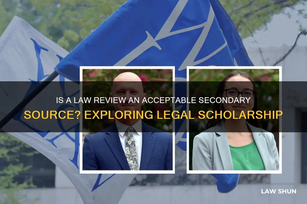 is a law review an acceptable secondary source