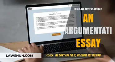 Are Law Review Articles Argumentative Essays? Exploring Legal Scholarship