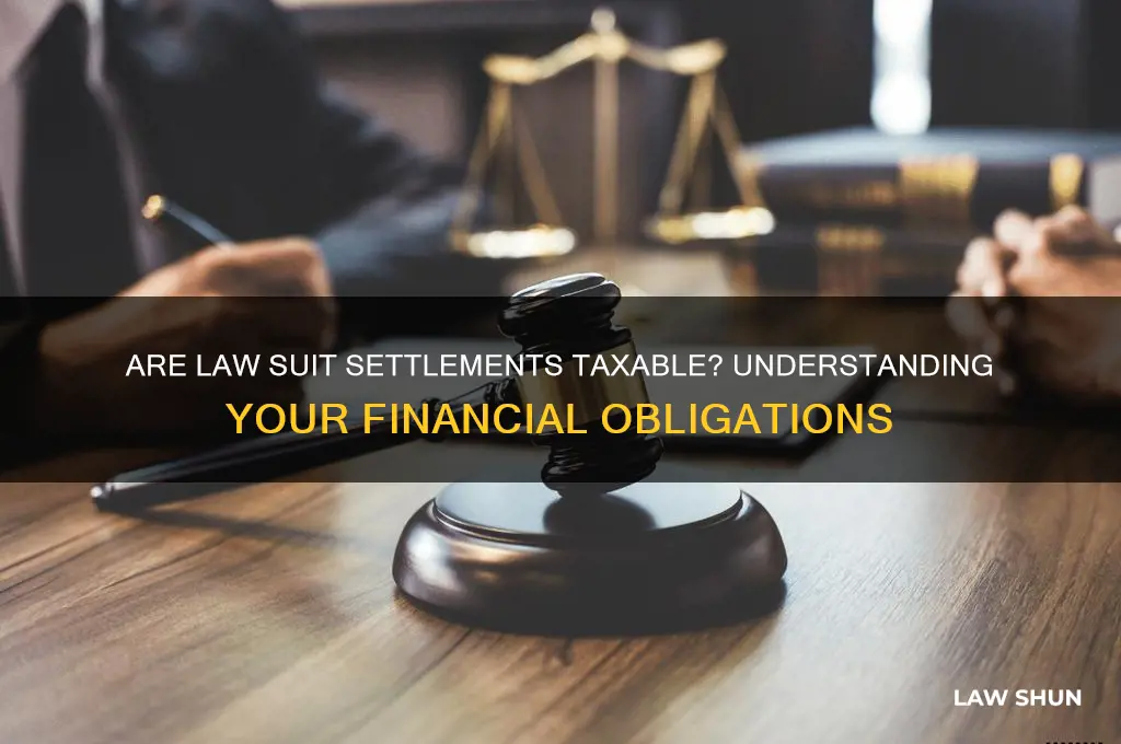 is a law suit settlement taxable