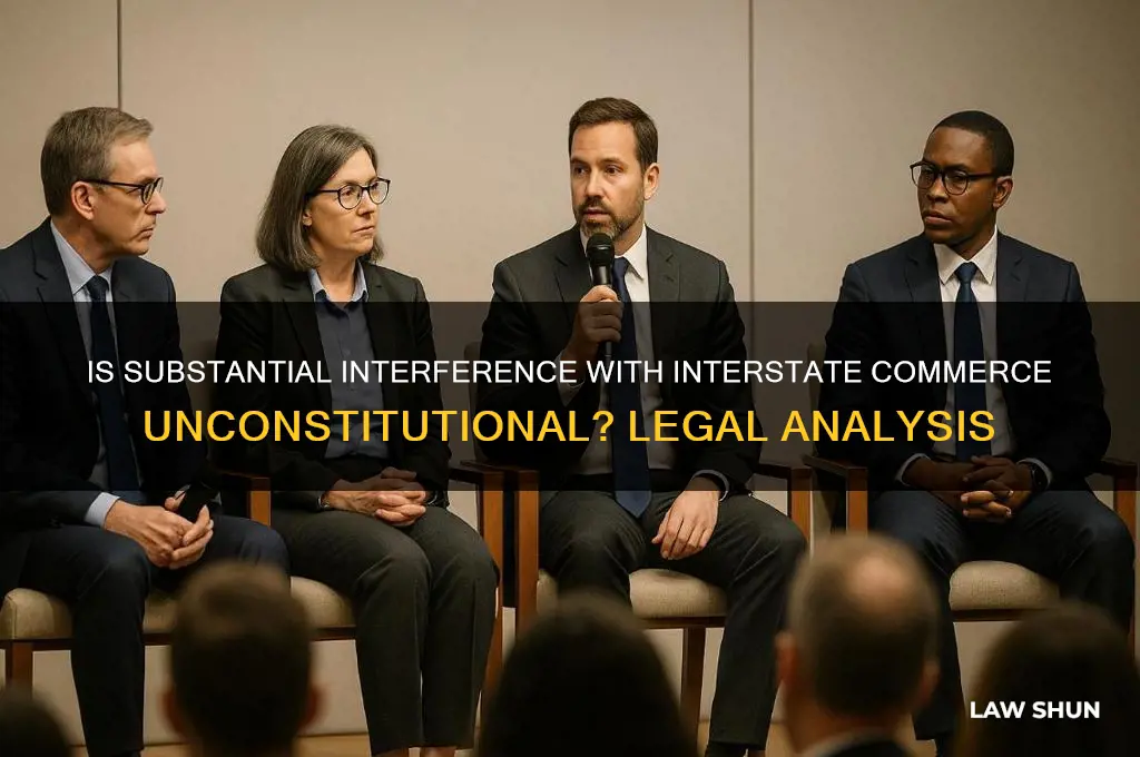 is a law that substantially interferes with interstate commerce unconstitutional