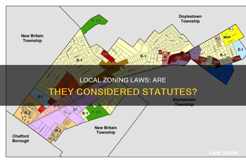 is a local zoning law an example of a statute