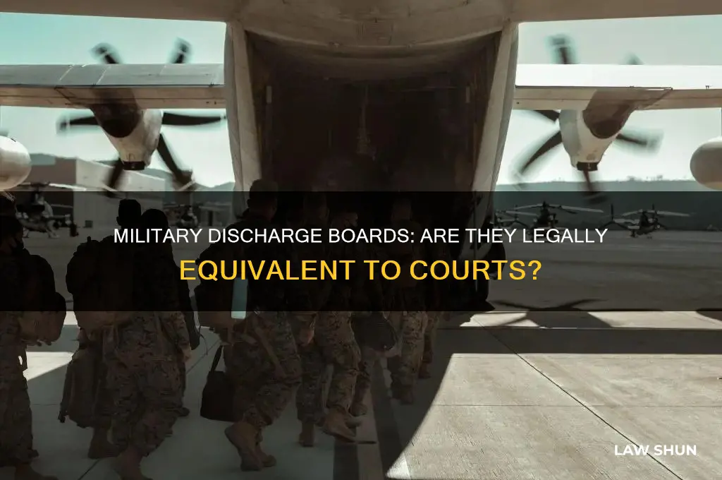 is a miliarty discharge board concidered a court of law