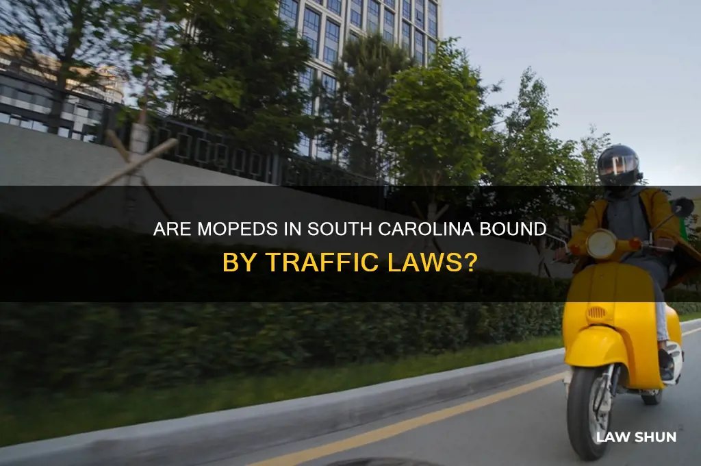 is a moped subject to traffic laws in south carolina