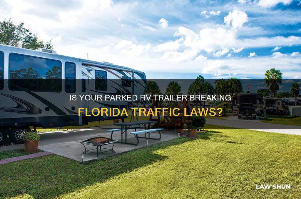 is a parked rv trailer impeding traffic under fl law