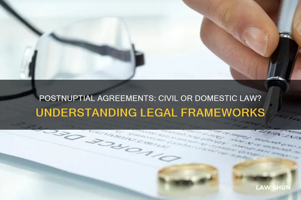 is a postnuptial agreement civil or domestic law