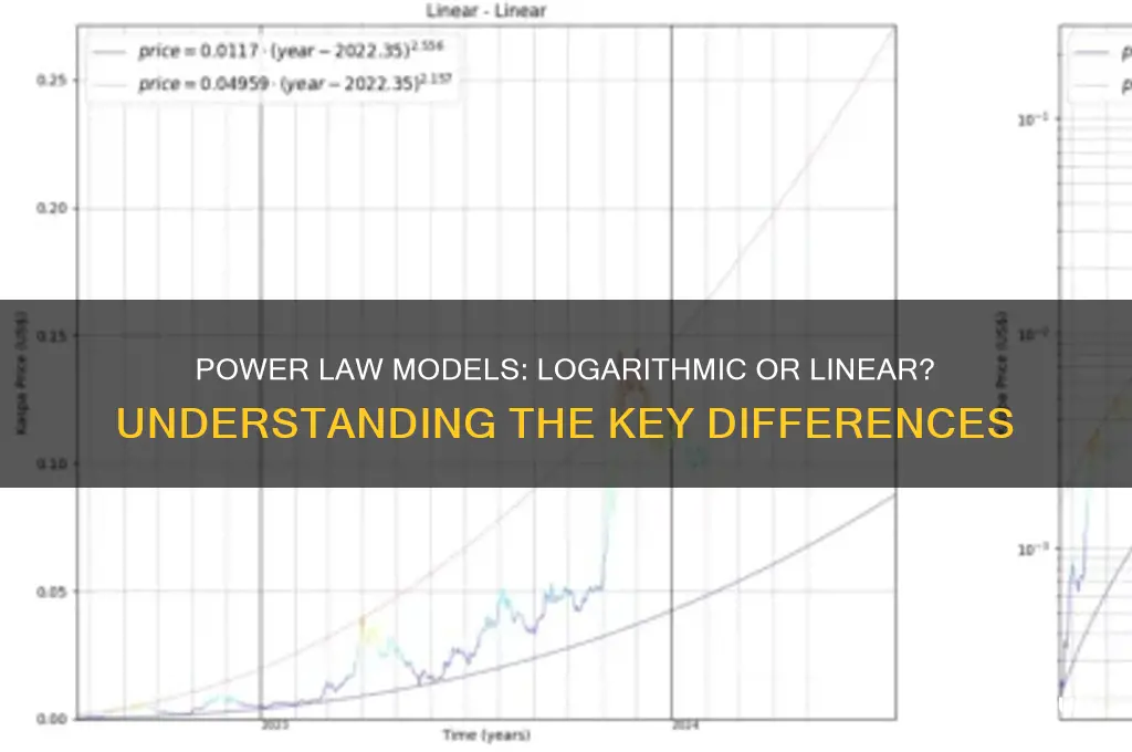 is a power law model logaritmic or linear