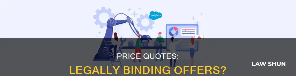 is a price quote an offer contract law