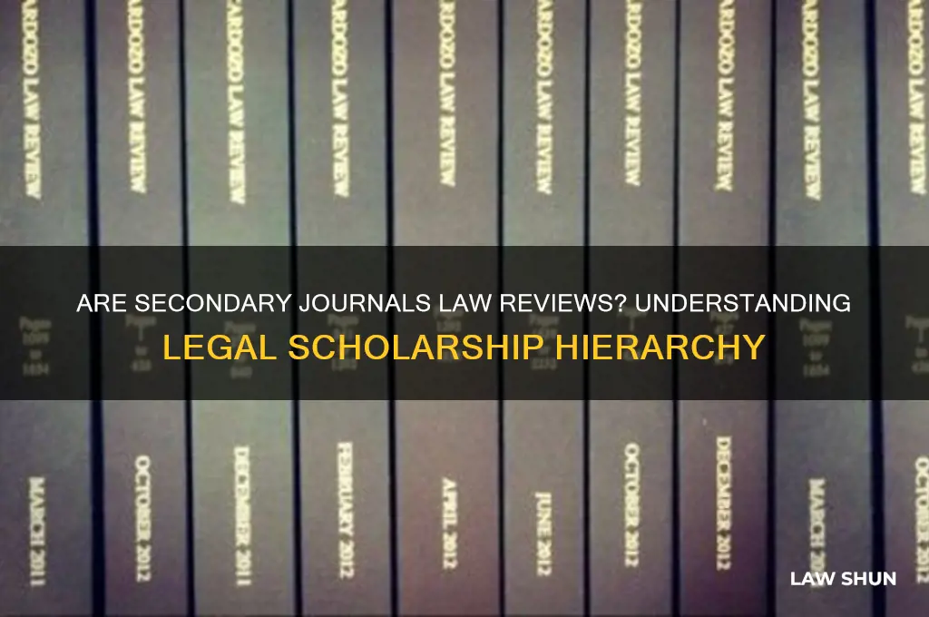 is a secondary journal considered law review