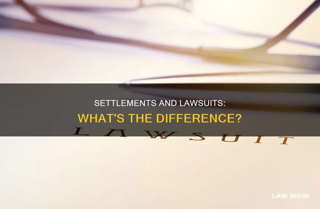 is a settlement different from a law suit