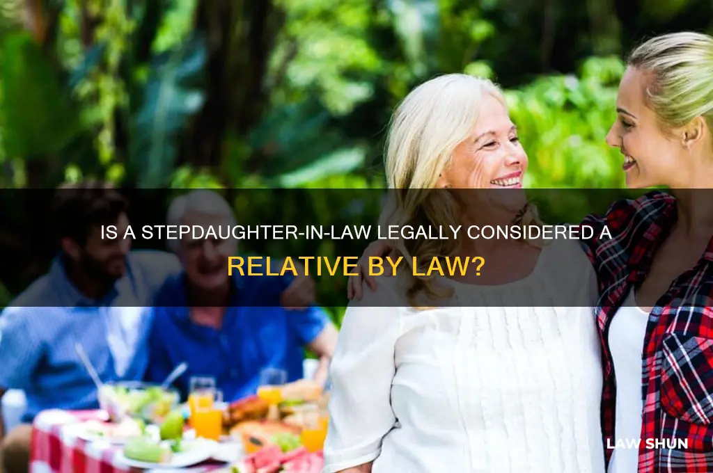 is a step daugter in law a relative by law