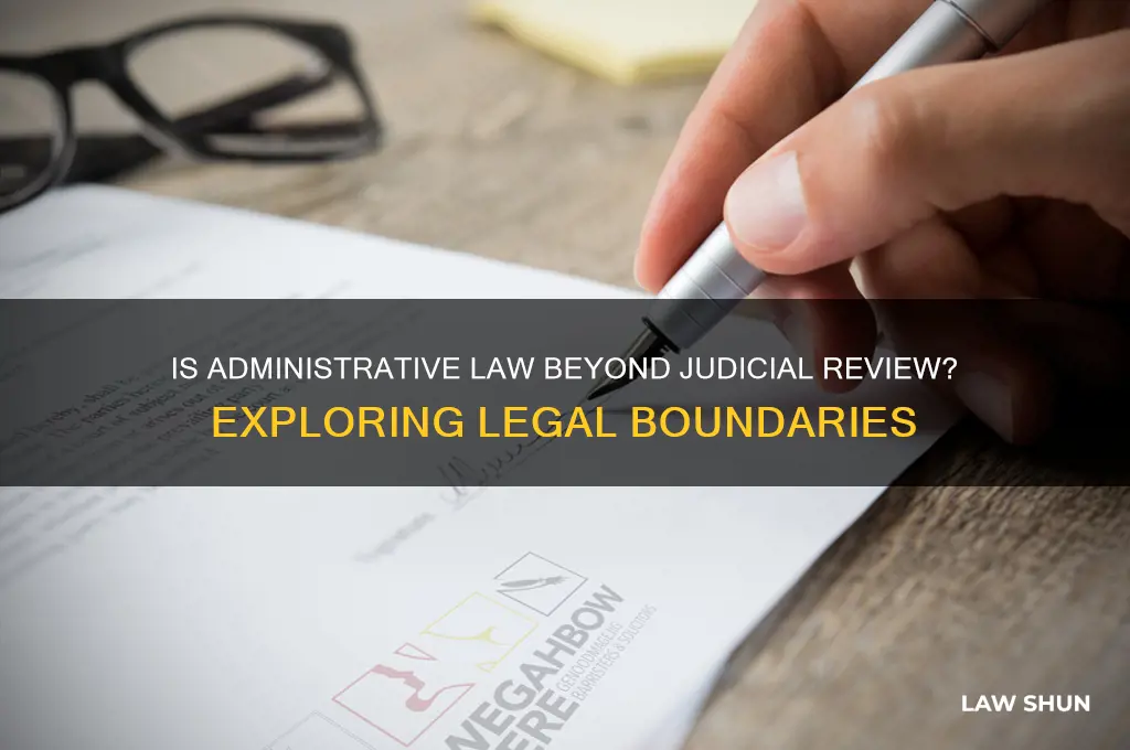 is administrative law not subject to judicial review