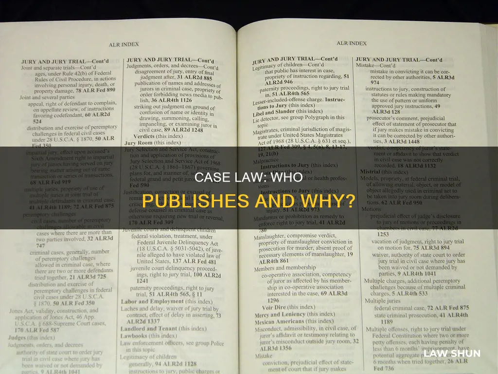 is all case law published by the government