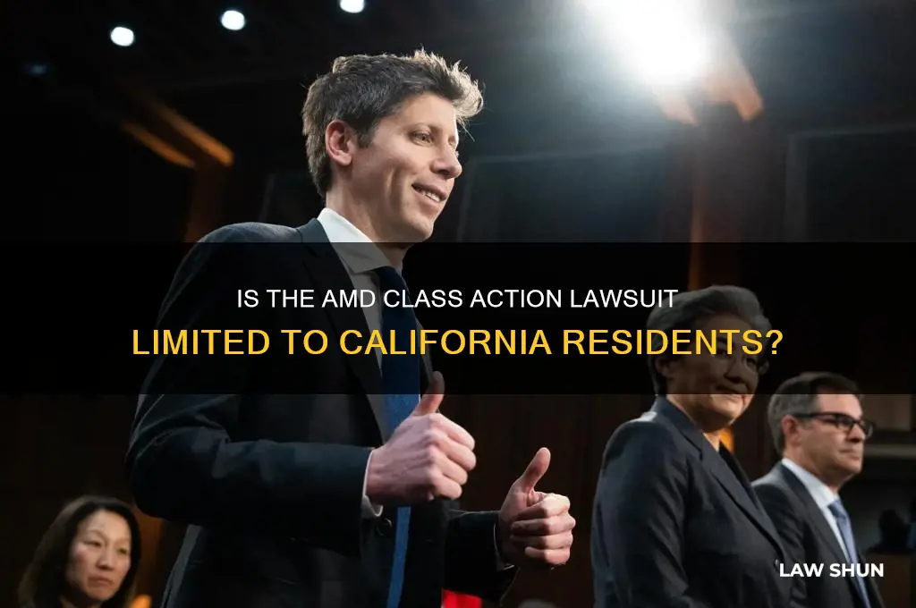 is amd class action law suit only for califonia