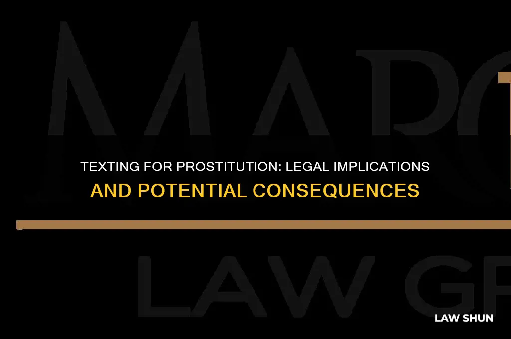 is an agreement of prostitution over text against the law