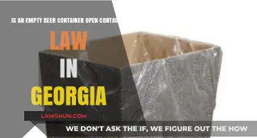 Empty Beer Cans and Georgia's Open Container Law: What's Allowed?