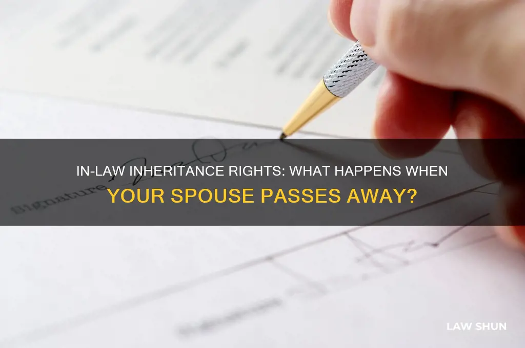 is an in-law an heir if their spouse is deceased