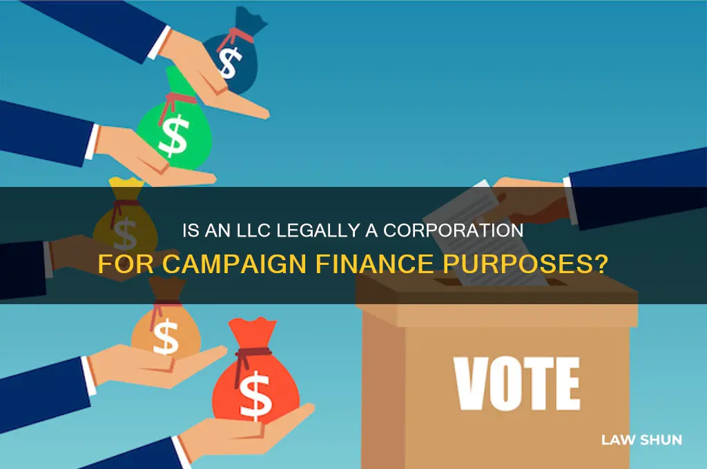 is an llc a corporation under the law campaign finance