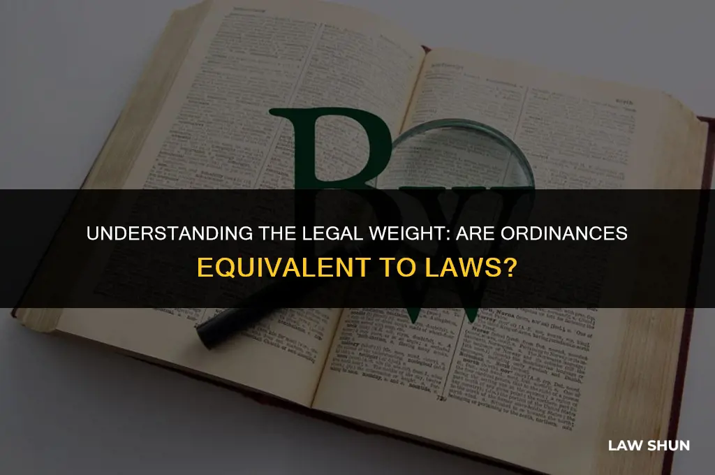 is an ordinance considered a law