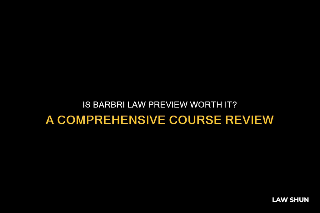 is barbri law preview course review
