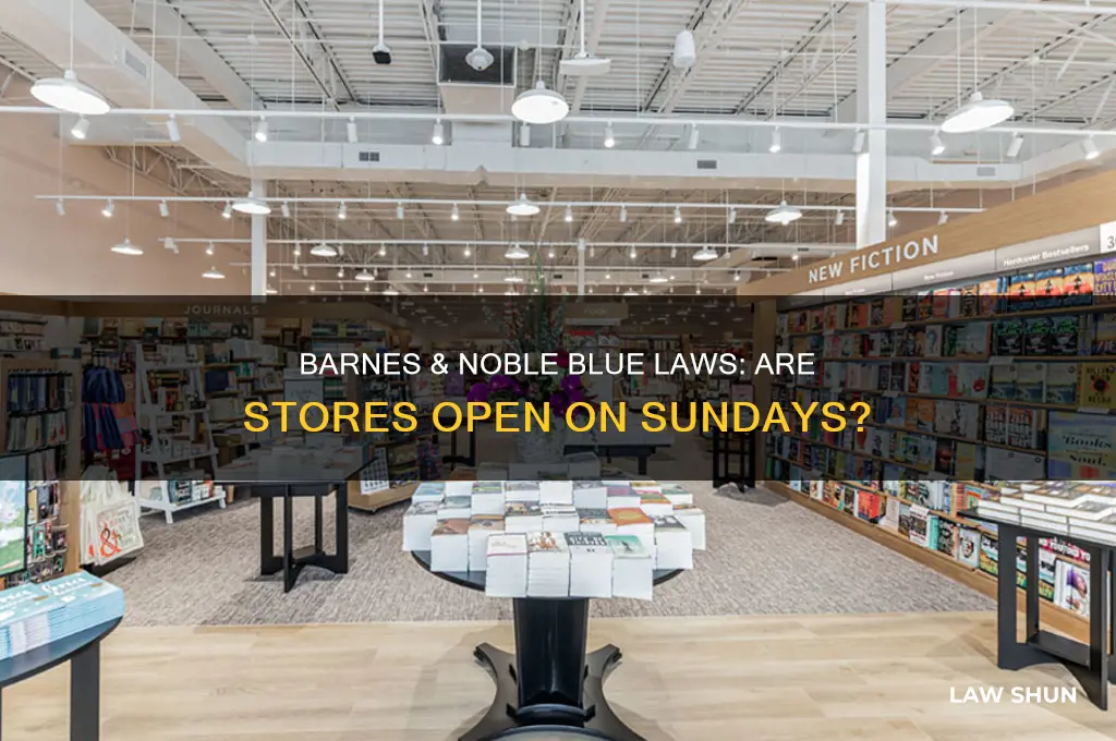 is barnes and novles open blue laws