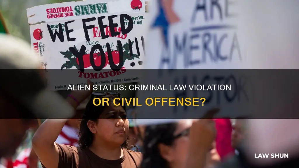 is being an illegal alien breaking criminal law