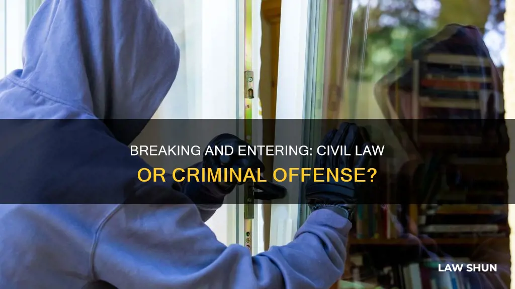 is breaking and entering a civil law