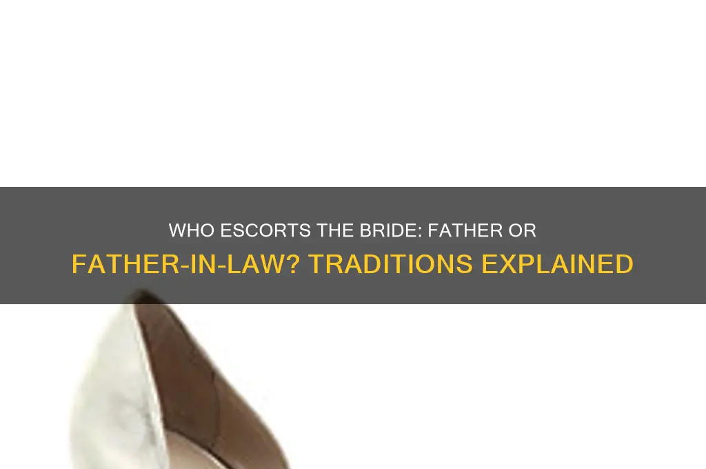 is bride usually escorted by father or father in law