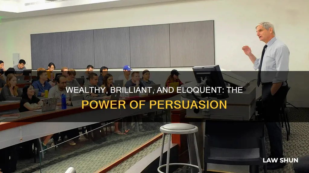 is brilliant wealthy and speaks like a constitutional law professor