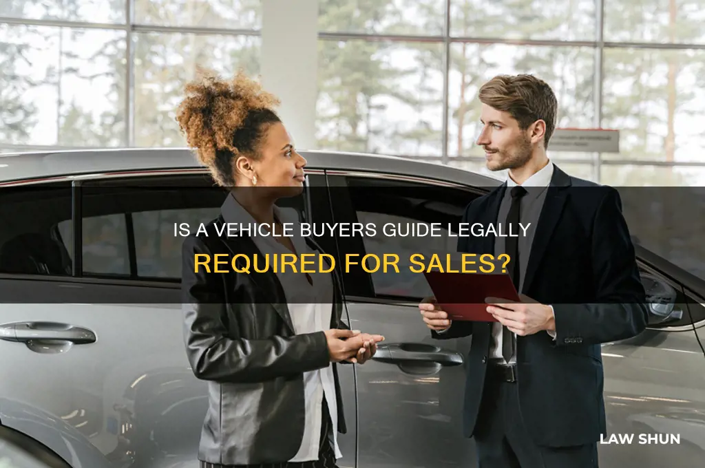 is buyers guide on a vehicle for sale a law