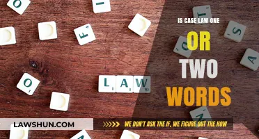 Case Law: One or Two Words?