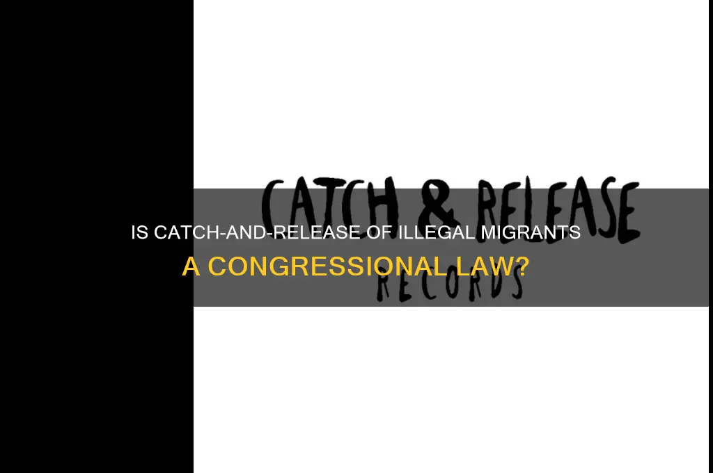 is catch-and-release of illegal migrants a congressional law