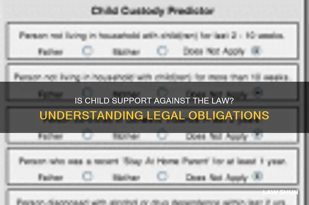 is child support against the law