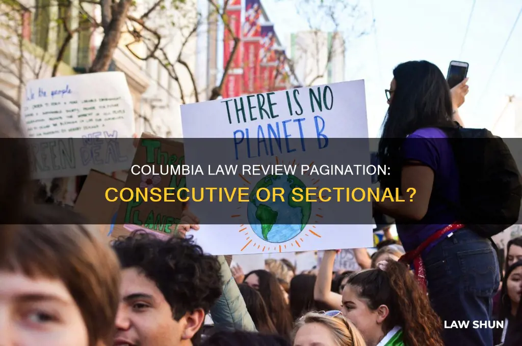 is columbia law review consecutively paginated