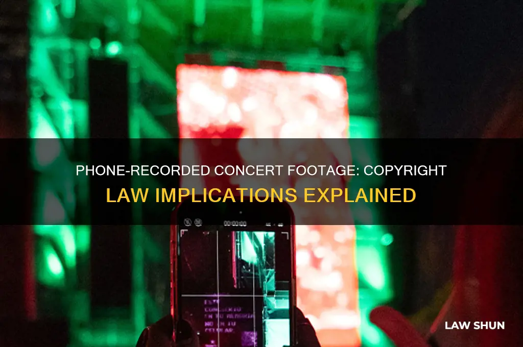 is concert footage taken by phone under copyright law
