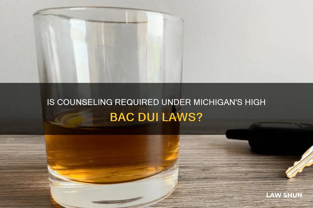 is counseling mandatory for high bac laws in michigan