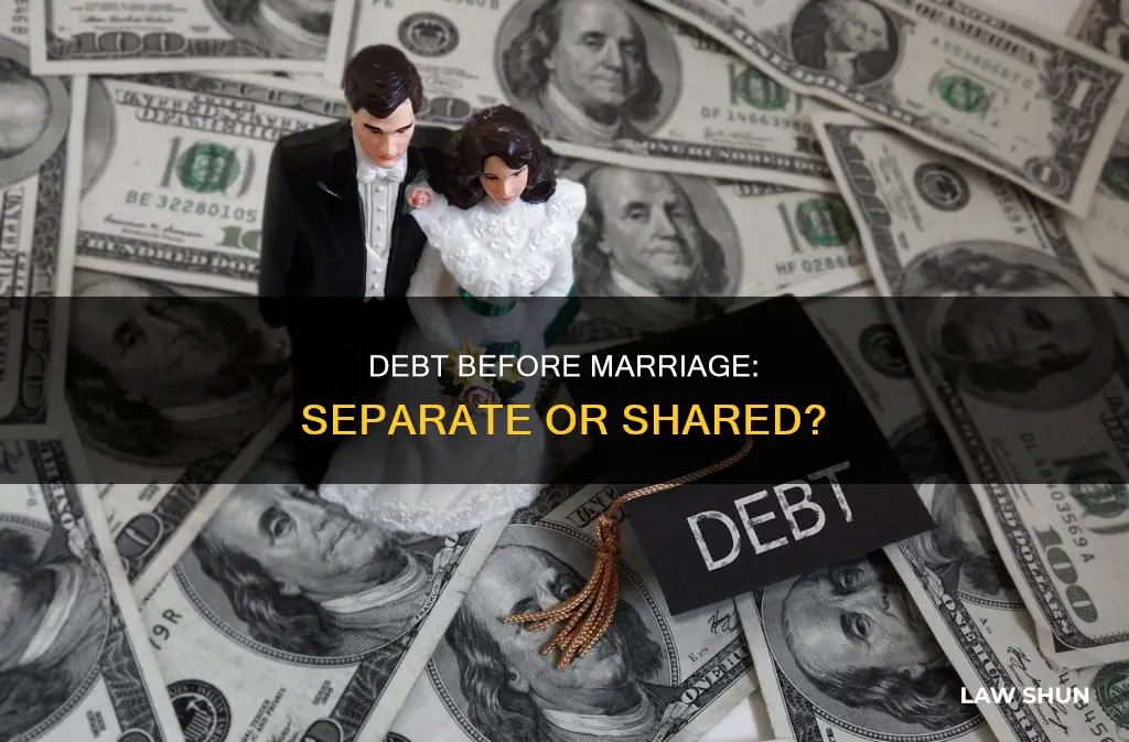 is debt going into marriage seperate property common law