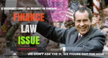 Dershowitz's Campaign Finance Law Stance: Correct, Incorrect, or Misunderstood?