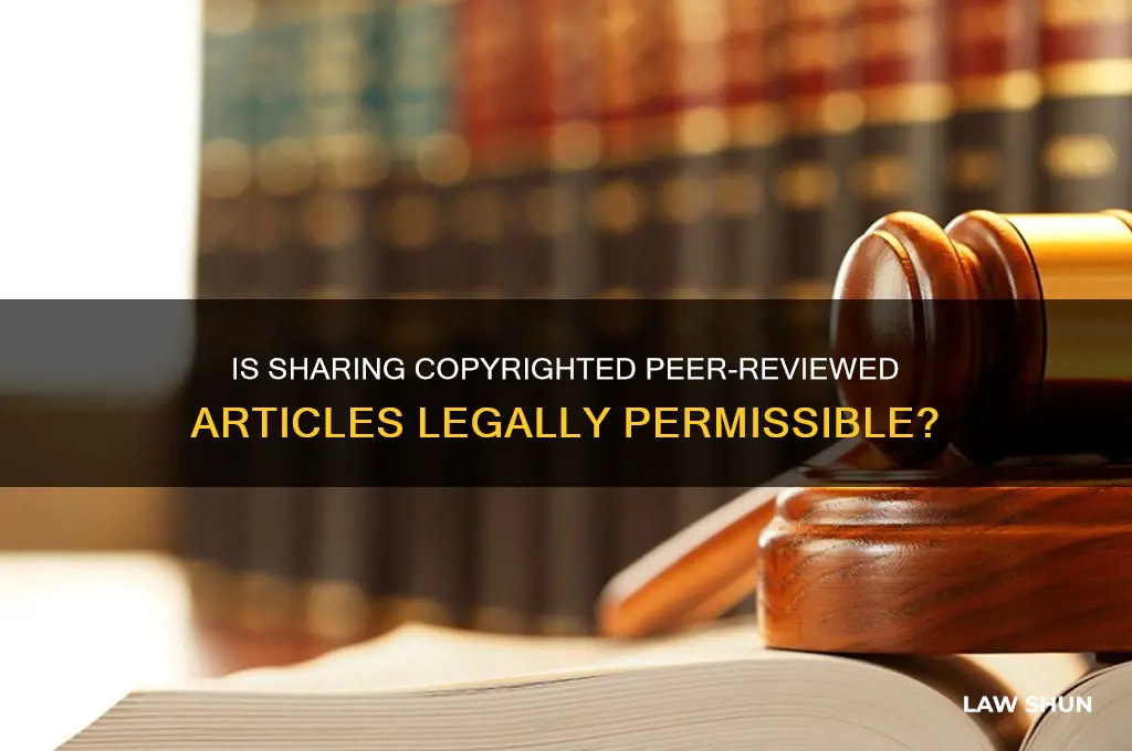 is distributing copyrighted peer-reviewed articles for free against the law